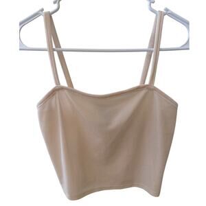 Cropped Velvety Spaghetti Strap Tank Top Layering Size Small Y2K Style Indie